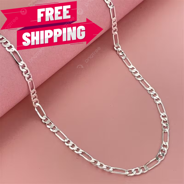 Stainless Steel Chain Necklace – Unisex Silver for Men & Women 20in 24in, 3mm B Budget Basket Deals (108)