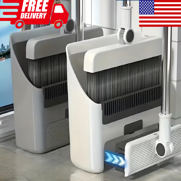 3 in 1 Broom and Dustpan Set Lightweight Upright Lobby Broom and Dust Pan Combo