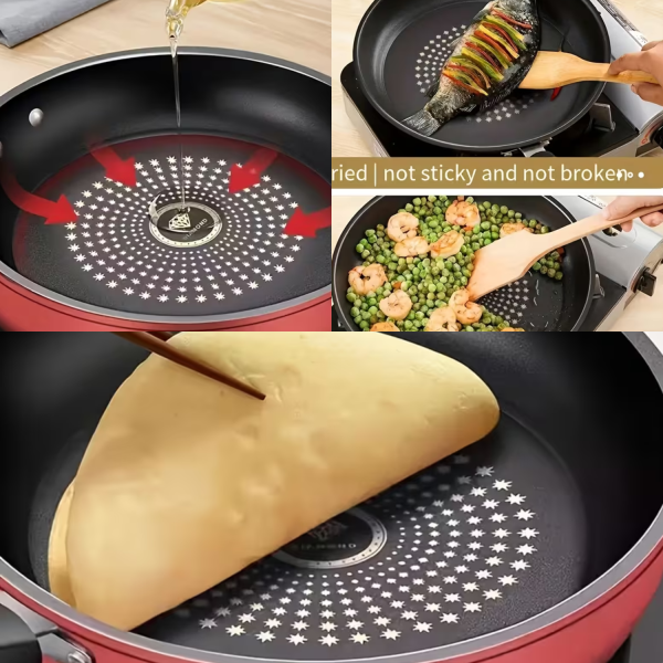 9.4" Nonstick Frying Pan | Food-Grade Stainless Steel | Honeycomb Free spatula