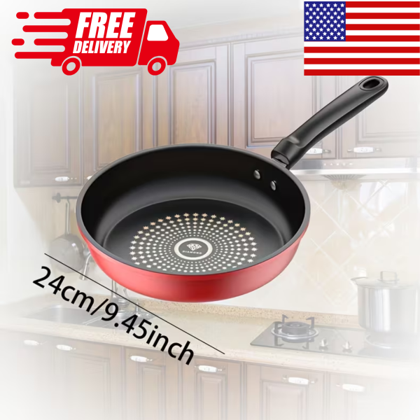 9.4" Nonstick Frying Pan | Food-Grade Stainless Steel | Honeycomb Free spatula