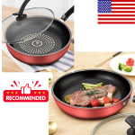 9.4" Nonstick Frying Pan | Food-Grade Stainless Steel | Honeycomb Free spatula