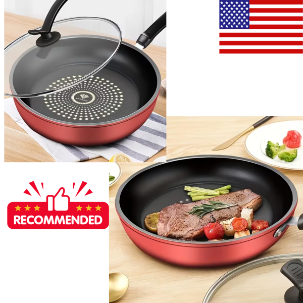 9.4" Nonstick Frying Pan | Food-Grade Stainless Steel | Honeycomb Free spatula