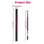 4PCS Microblading Eyebrow Pen Dark Brown Waterproof 2-in-1 Brow Pencil