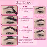 4PCS Microblading Eyebrow Pen Dark Brown Waterproof 2-in-1 Brow Pencil