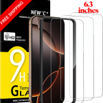 NEW'C 3 Pack Designed for iPhone 17,17 Pro, iPhone 16 Pro Screen Protector 6.3in