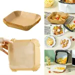 Disposable Air Fryer Paper Liners Non-Stick Oil Proof Square Baking Pads