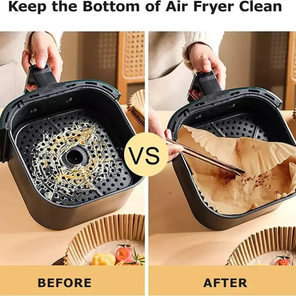 Disposable Air Fryer Paper Liners Non-Stick Oil Proof Square Baking Pads