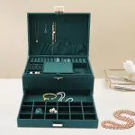 3 Layers Jewelry Box Organizer Large Capacity Ring Earring Necklace Storage New