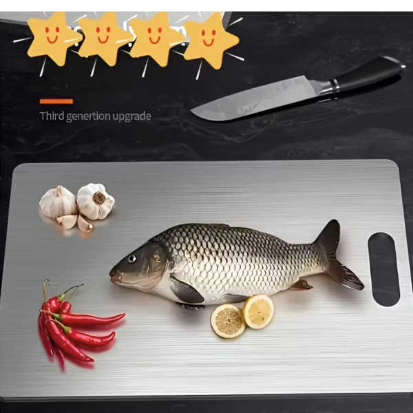 2/3PCS Titanium Coated Stainless Steel Cutting Board – Double-Sided, Anti-Slip