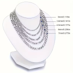 Stainless Steel Chain Necklace – Unisex Silver for Men & Women 20in 24in, 3mm B Budget Basket Deals (108)