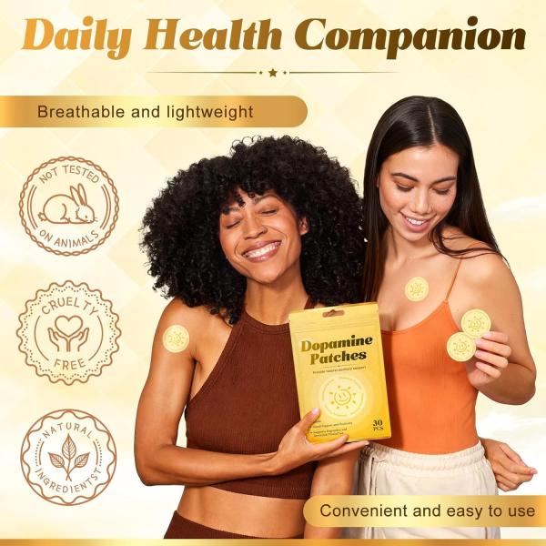 Dopamine Patches, Supports Mood & Emotional Balance for Women and Men-30 Count-M1