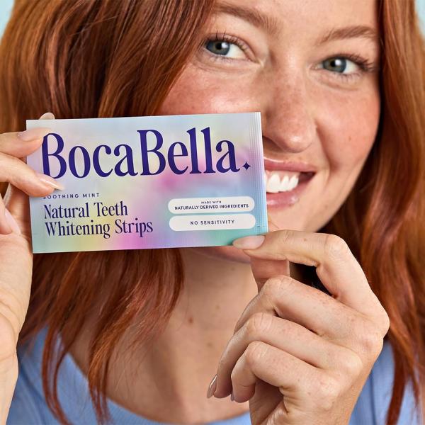 Teeth Whitening Strips for Sensitive Teeth – Natural, Peroxide-Free & Enamel-Safe | Clinically Tested Papaya & Pineapple Enzymes + Aloe & Coconut Oil | 7 Treatments for a Brighter
