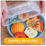 200 pcs Food Grade Plastic Wrap Covers Safe for Food Lids Cover