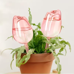 4pcs Pink Tulip Plant Watering Balls, new design slow release watering tool